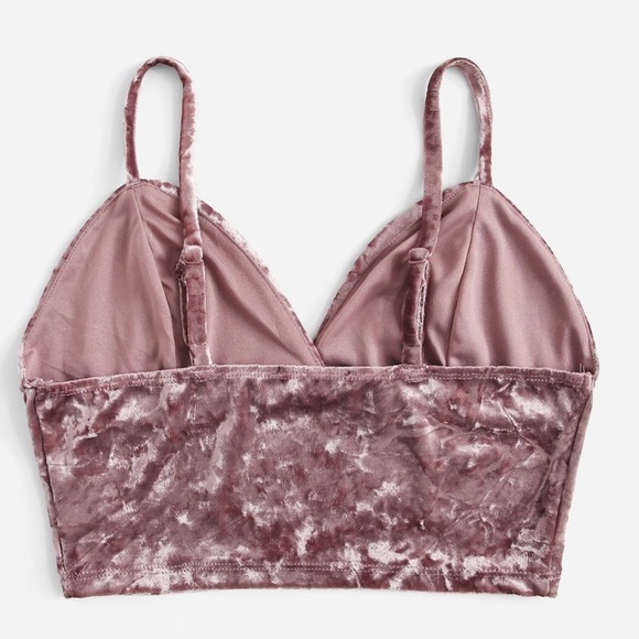 Velvet bralette top in size Small. Worn only once. - Picture 2 of 3